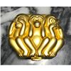Image 1 : Estee Lauder Gold Speak, Hear, See No Evil Monkey Compact