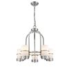 Image 1 : Art Deco Style Nickel 5-Light Chandelier