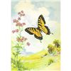 Image 1 : 1920's Tiger Swallowtail Butterfly Color Lithograph Print