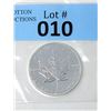 Image 1 : 1 Oz .9999 Fine Silver 2013 Canada Maple Leaf Coin