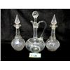 Image 1 : 3 Antique Crystal Decanters