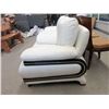 Image 2 : 2 Large Retro White Leather Arm Chairs