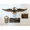 Image 1 : Brass Eagle, Match Box Holder & 2 Plaques