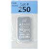 Image 1 : 1 Oz Asahi Refining .999 Silver Bar