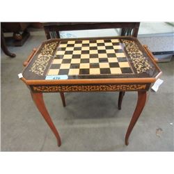 Vintage Floor Stand Chess Table