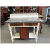 Image 1 : Small Marble Top Farm Style Sideboard