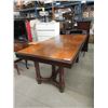 Image 1 : Large Family Style Wood Dining Table