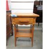 Image 1 : Vintage Pine Telephone Stand with Drawer