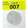 Image 1 : 1 Oz .9999 Fine Silver 1990 Canada Maple Leaf Coin
