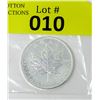 Image 1 : 1 Oz .9999 Fine Silver 2009 Canada Maple Leaf Coin