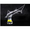 Image 1 : Vintage Signed Crystal Art Glass Shark Sculpture