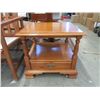 Image 1 : Maple End Table with Drawer - 21" x 25" x 22"