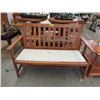 Image 1 : 48" Teak Bench with Repaired Seat