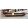 Image 1 : Hand Carved Ornamental 96" Wood Dugout Canoe