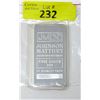 Image 1 : 10 Oz Johnson Matthey .999 Silver Bar