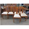 Image 1 : 6 Carved Back Wood Dining Chairs