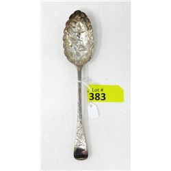 9" Long British Sterling Silver Serving Spoon