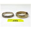 Image 1 : 1 Sterling & 1 Gold Filled Hinged Cuff Bracelet
