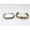 Image 2 : 1 Sterling & 1 Gold Filled Hinged Cuff Bracelet