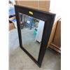 Image 1 : Brown Framed Wall Mirror - 38" x 42"