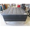 Image 1 : New Black Ottoman with Chrome Legs