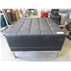 Image 1 : New Black Ottoman with Chrome Legs