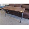 Image 1 : Rustic Wood Console Table with Metal Legs