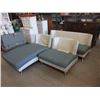 Image 1 : 3 Piece Leather & Fabric Upholstered Sofa Set