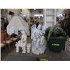 Image 1 : Live Plant in Pot, Statues & Lamp