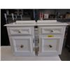 Image 1 : 2 White Night Stands - 16" x 16" x 22" tall