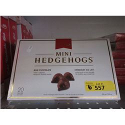 6 Boxes of 20 Mini Hedgehogs Chocolates