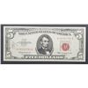 Image 1 : 1963 $5 RED SEAL NOTE NICE AU/CU