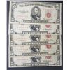 Image 1 : 5-1953 $5 RED SEAL NOTES