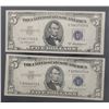 Image 1 : 1953 A&B $5 SILVER CERTIFICATES
