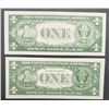 Image 2 : 2-"STAR NOTE" $1 SILVER CERTS