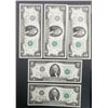 Image 1 : 5-1976 CRISP UNC $2 NOTES CONSECUTIVE #
