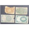 Image 2 : 4-FRACTIONAL NOTES 1863 10c, 1863 5c,
