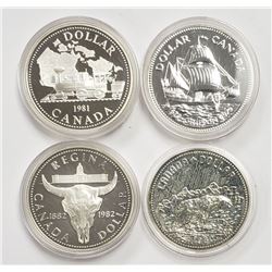 1979-1982 SILVER PROOF CANADA DOLLARS