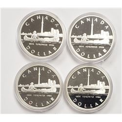4-1984 CANADA SILVER PROOF DOLLARS