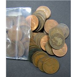 100 GREAT BRITAIN LARGE PENNY LOT