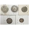 Image 1 : 5-FOREIGN SILVER COINS - INTERESTING LOT
