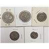Image 2 : 5-FOREIGN SILVER COINS - INTERESTING LOT