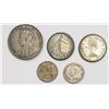 Image 2 : 5-FOREIGN SILVER COINS - INTERESTING LOT