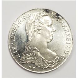 1780 AUSTRIA M THERESA 28gram SILVER RESTRIKE