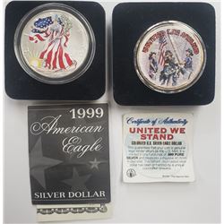 1999 & 2002 AMERICAN SILVER EAGLES
