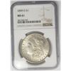 Image 1 : 1899-O Morgan Silver Dollar $1 NGC MS61