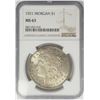 Image 1 : 1921 Morgan Silver Dollar $1 NGC MS63