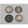 Image 1 : 1852, 1853, 1857, 1872 SEATED HALF DIMES