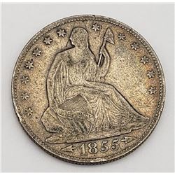 1855-O SEATED HALF DOLLAR