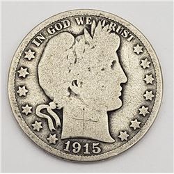 1915 BARBER HALF DOLLAR